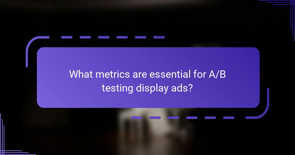 Which tools are effective for A/B testing display ads?