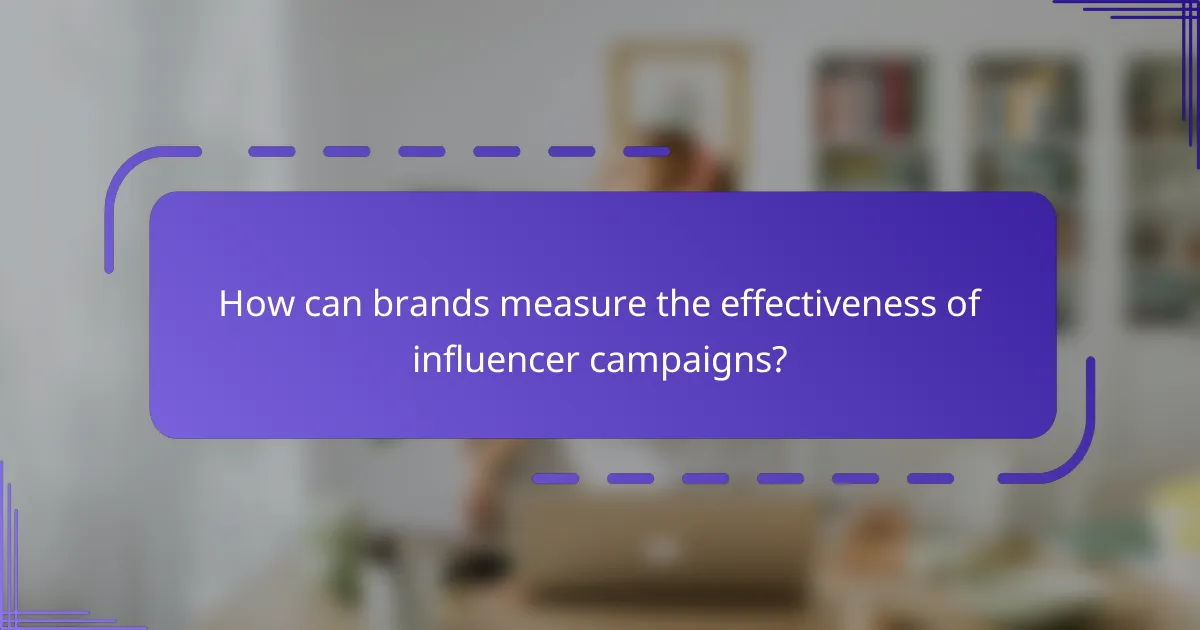How can brands measure the effectiveness of influencer campaigns?