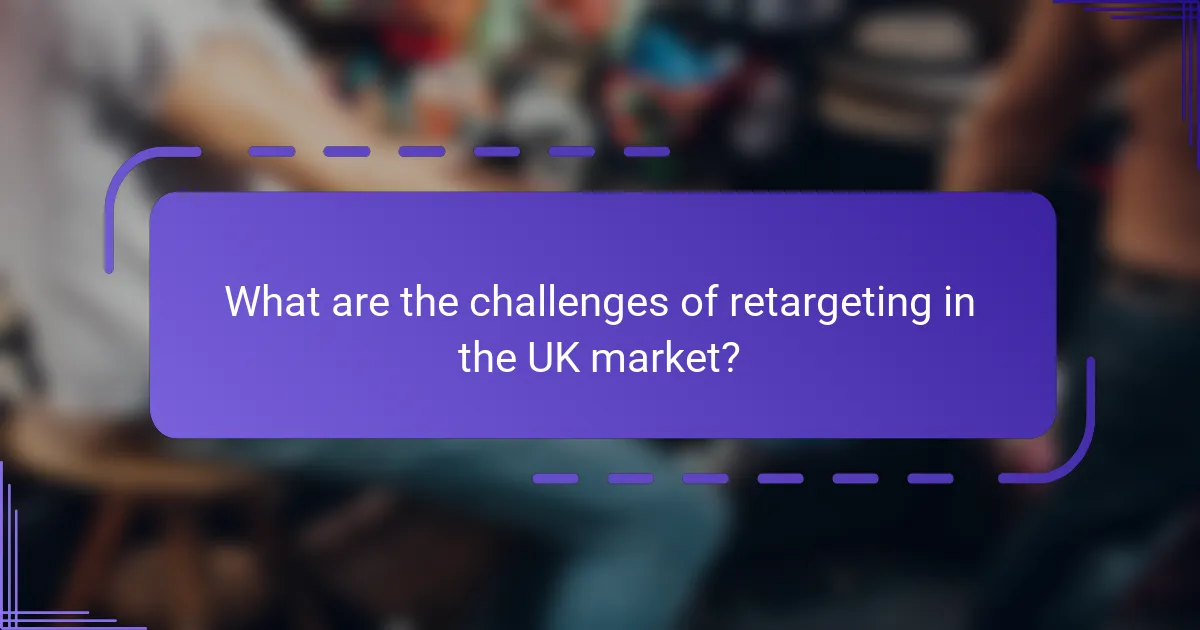 What are the challenges of retargeting in the UK market?