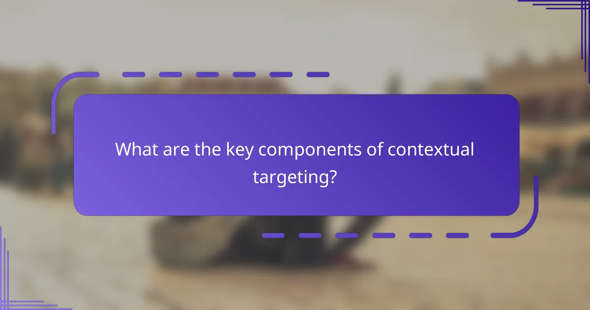 What are the key components of contextual targeting?