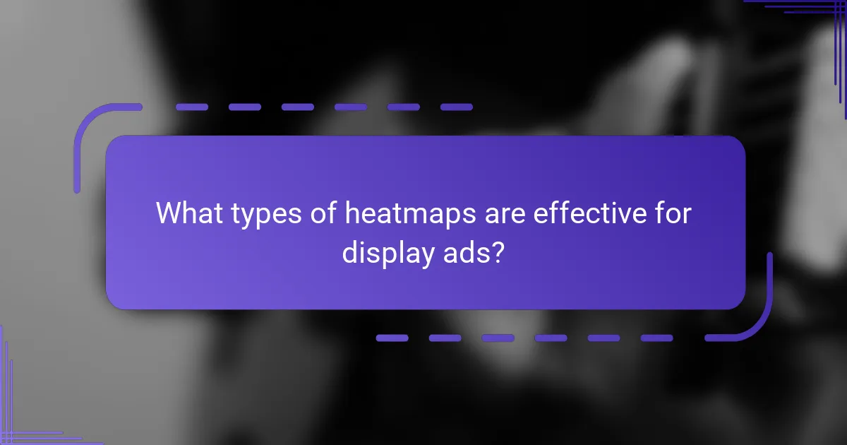 What types of heatmaps are effective for display ads?